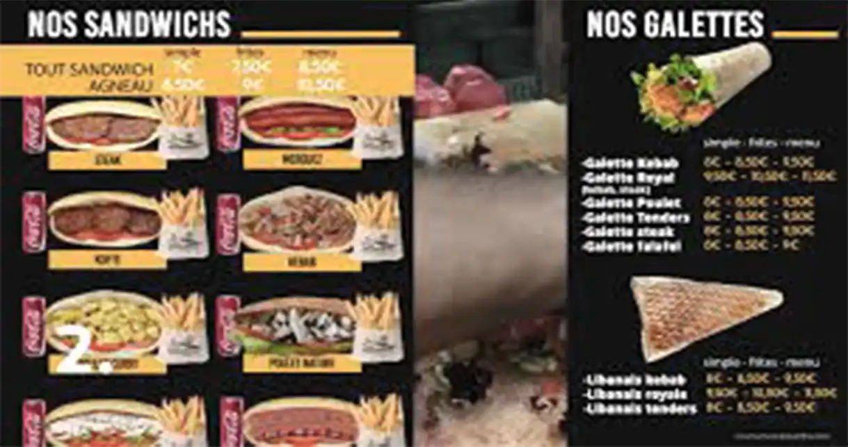 Menu board fast food qui date de 2002 !