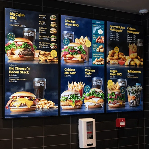Menu Board Fast Food Avant Après